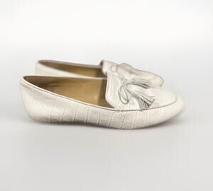 Women’s Ann Taylor Ursula Croco Tassel Loafer 7.5  Coastal Grandma